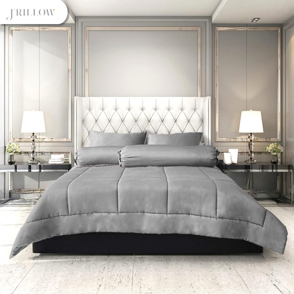 ชุดผ้าปูที่นอน 3.5ฟุต 4 ชิ้น FRILLOW ESSENTIAL 720TC สี  SLIVER GREY